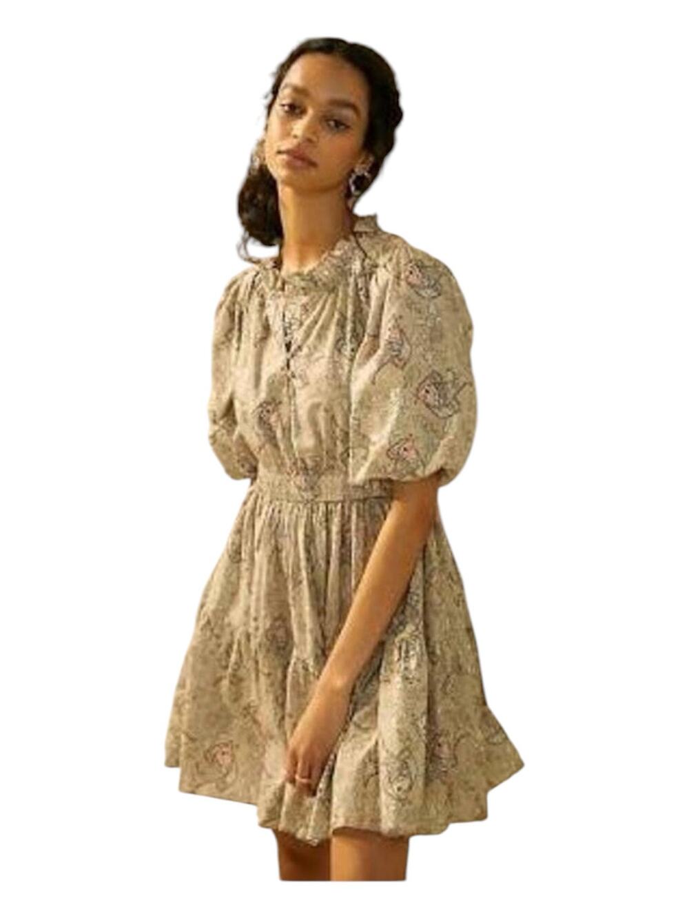 Let Me Be by Anthropology Celeste dress-Sz 22W-fish print-Cottage Core-Boho-1184